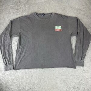 Iowa State Cyclones Vintage Long Sleeve T Shirt Y2k 90s Gray Men's Large‎
